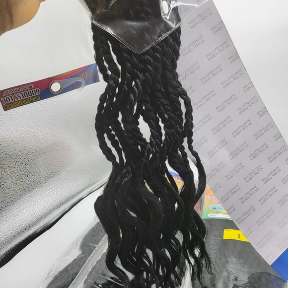 Goddess Loc Twist 20" 5pks - Coloits 1 1b/30 1b/burgandy - Picture 2 of 16